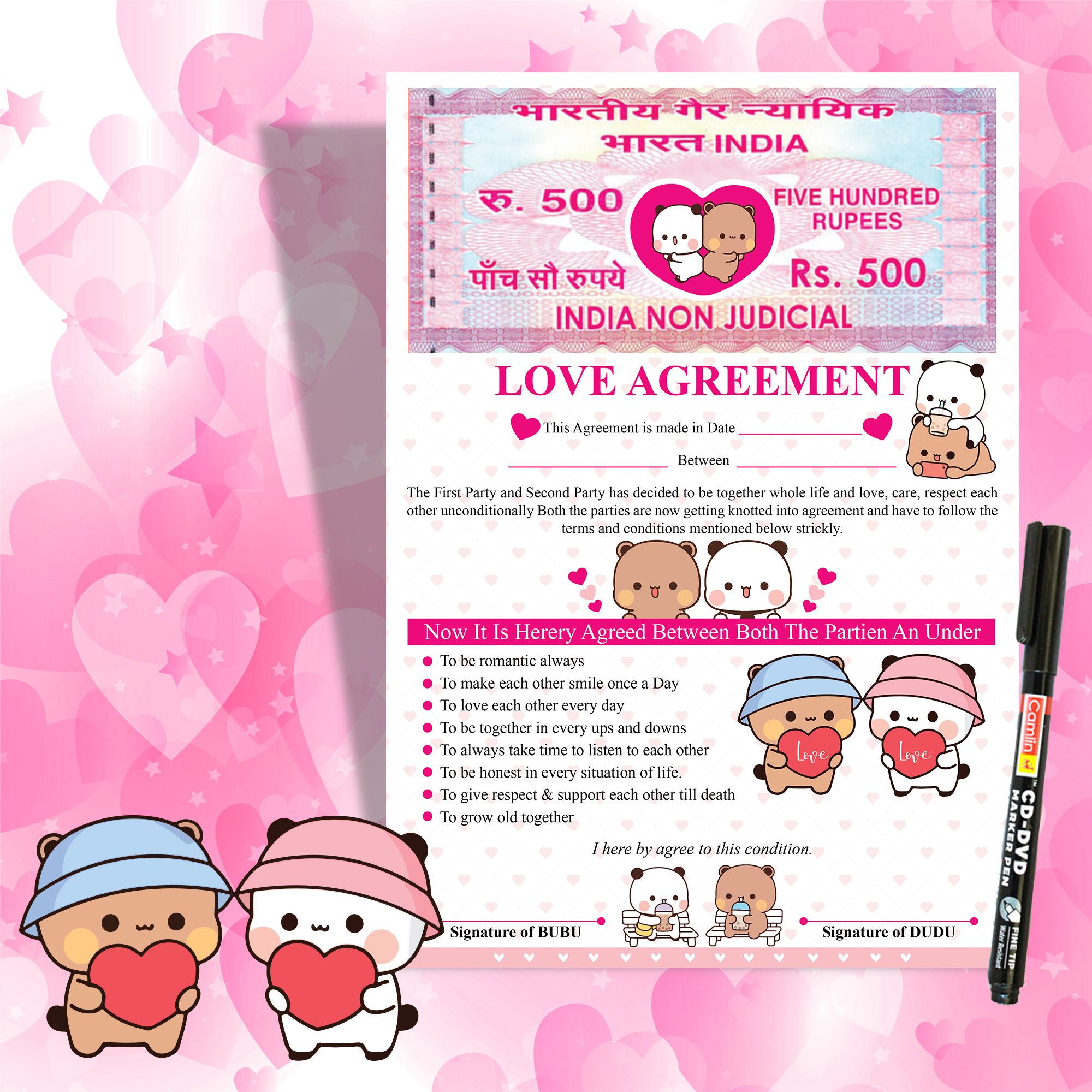Bubu Dudu Agreement Greeting Card-image-34
