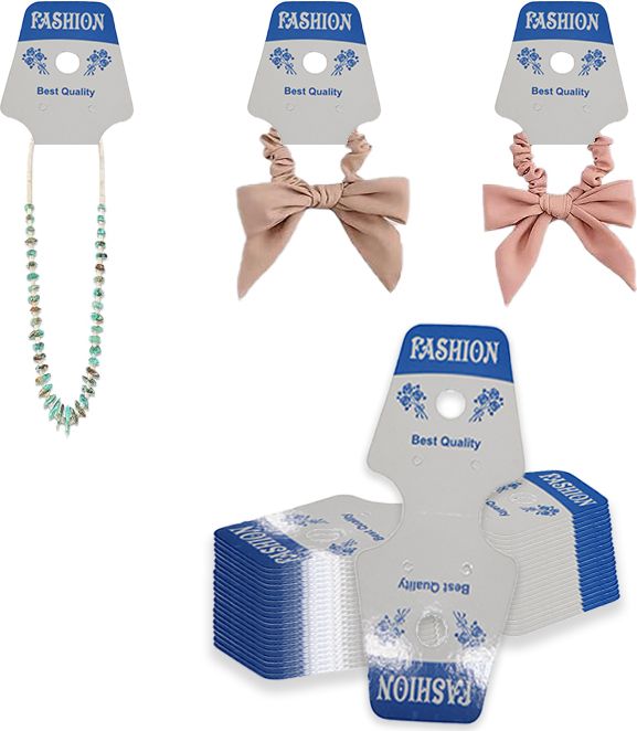 Paper Blank Necklace Card Tags for Bracelet, Robber Band(100pc)Paper Label Greeting Card