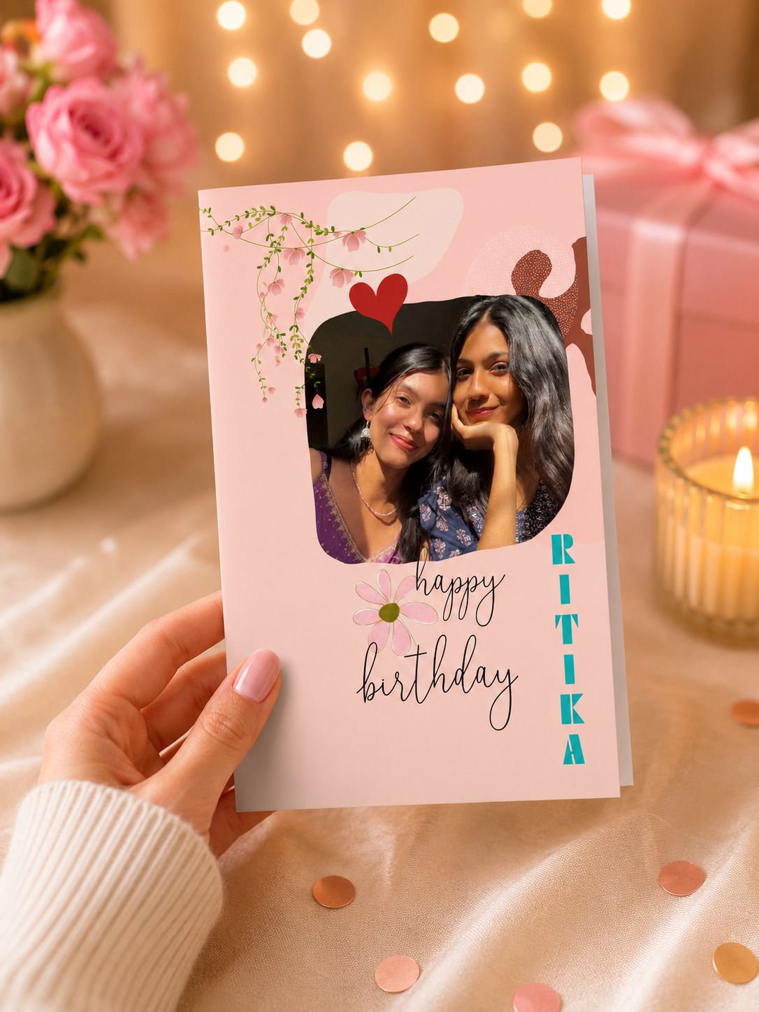 uvscreation09 Personalized Birthday Greeting Card|9x12 Inch|Custom Photo & Name Greeting Card Greeting Card-picture-13