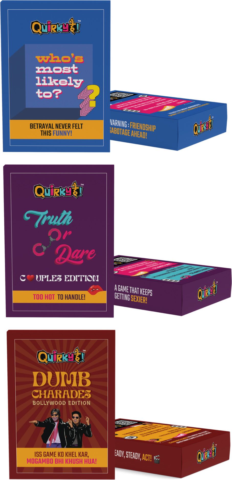 Who's Most Likely To + Dumb Charades + Truth Or Dare Couples Edition -Set of 3 Post Card-image-20