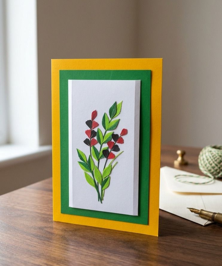lapis moon Handmade card made with Ribbon for any occasion Teacher's day Rakshabandhan Greeting Card-picture-16
