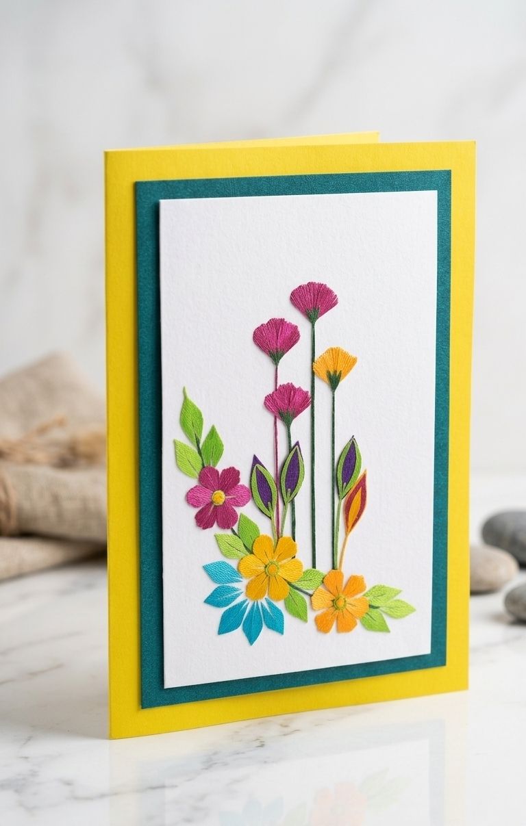 lapis moon Handmade card made with Ribbon for any occasion Teacher's day Birthday Greeting Card-picture-22