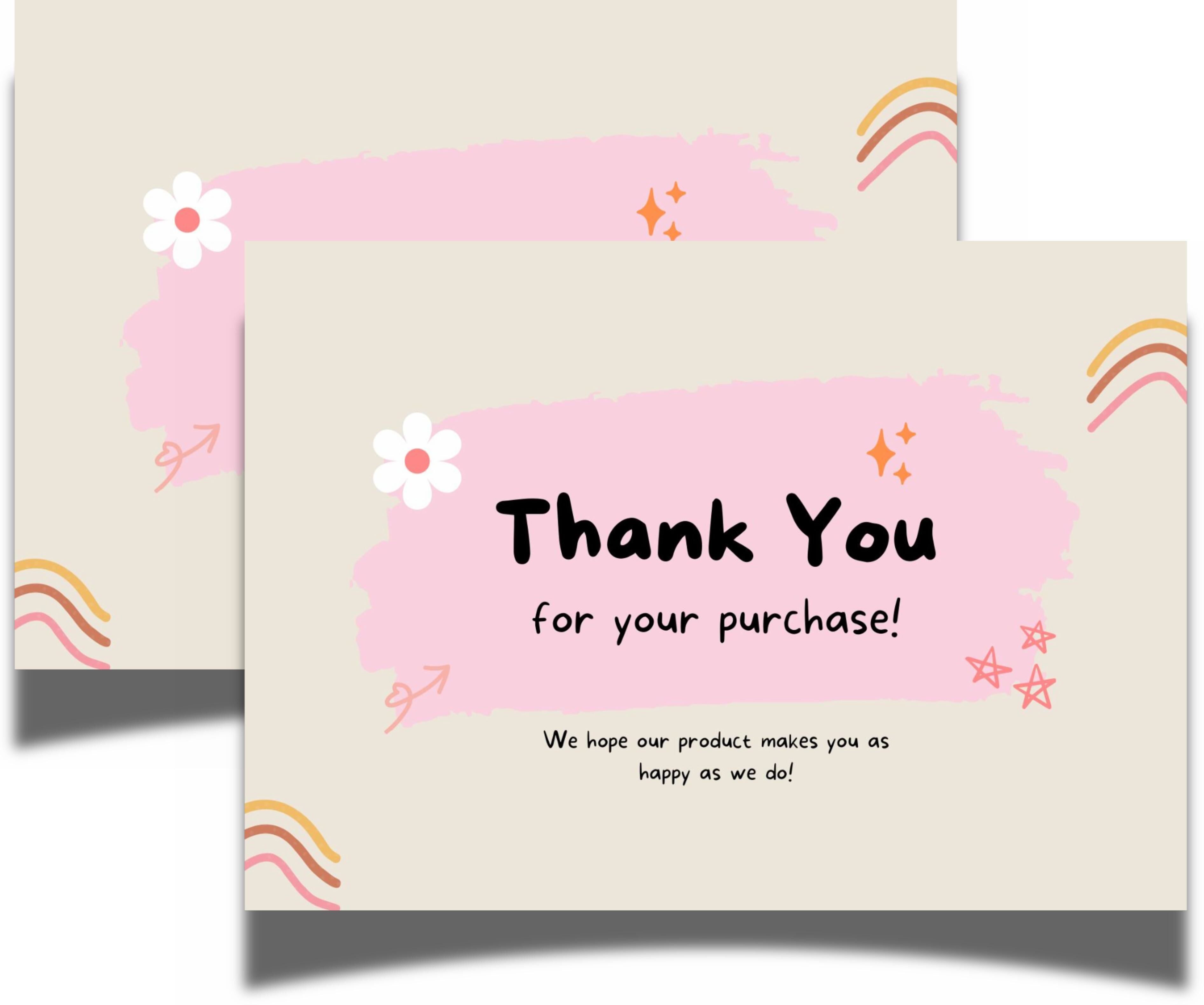 printon Pink Thank You Card Greeting Card-picture-22