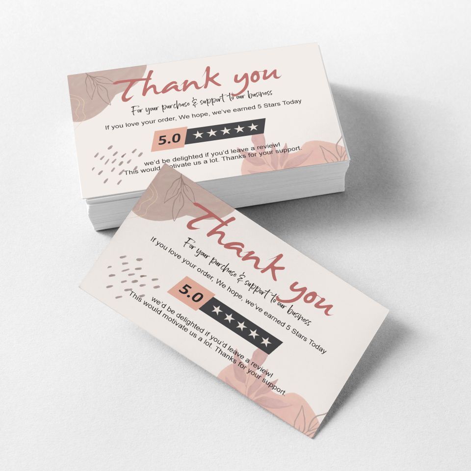 THANKYOU CARD ASTHETIC DESIGN FOR BUSINESS AND SHOP Business Card