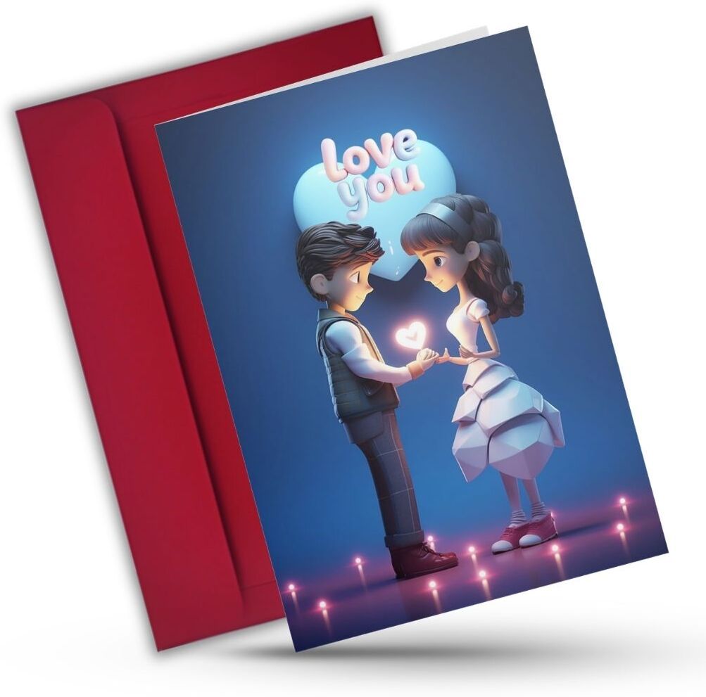 Love Card 5.8x8.3inch for Husband Wife Girlfriend Boyfriend with Envelope Greeting Card-image-21