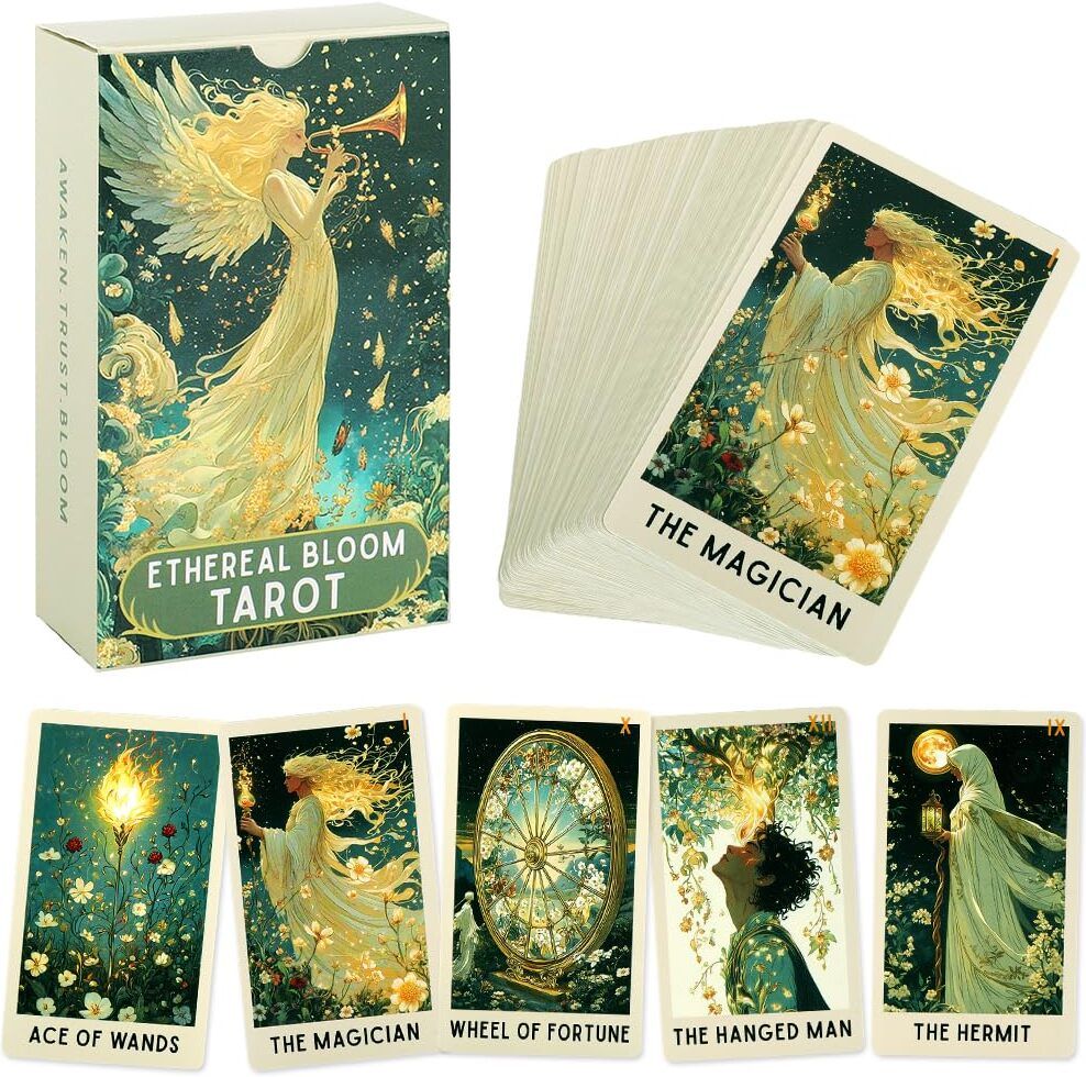 Ethereal Bloom Tarot Cards 78 Card Deck for Divination and Spiritual Insight ID Card-image-16
