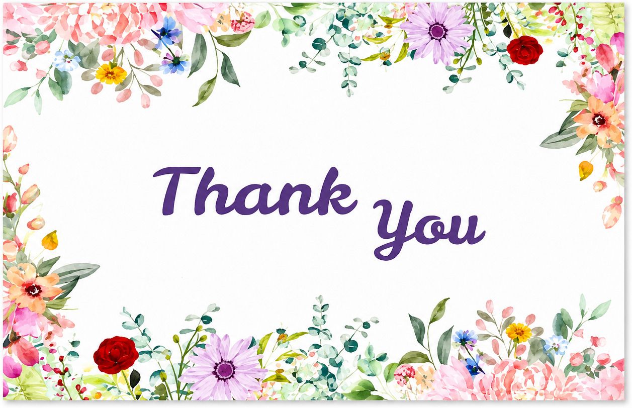 trendspot Thank You Cards for Small Business | Floral Appreciation Cards | Pack of 50 Business Card-picture-44