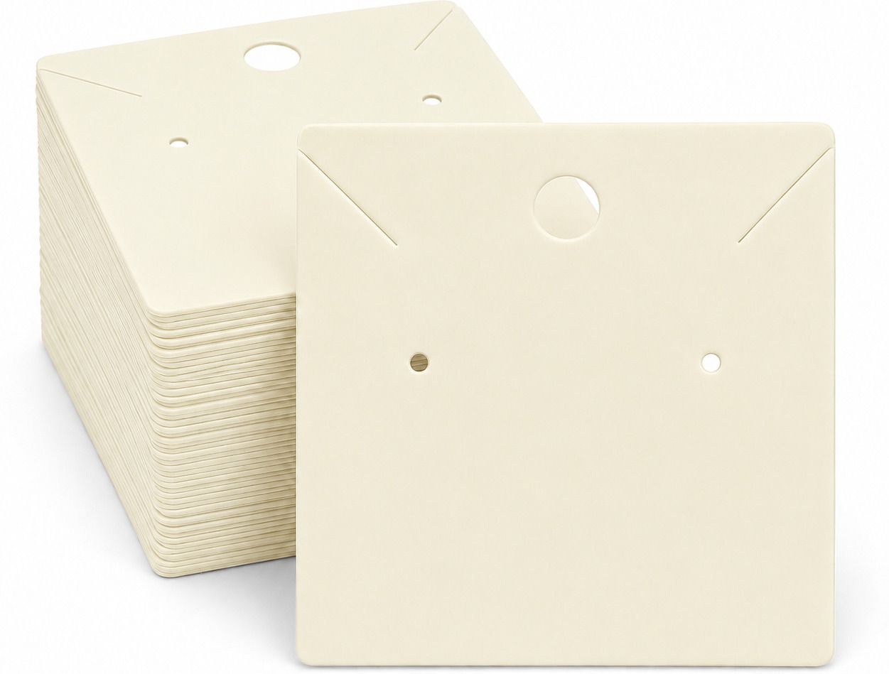 festiko Beige Jewellery Display Cards 2.4x2.4 Inch, Pack of 100 Business Card-picture-26