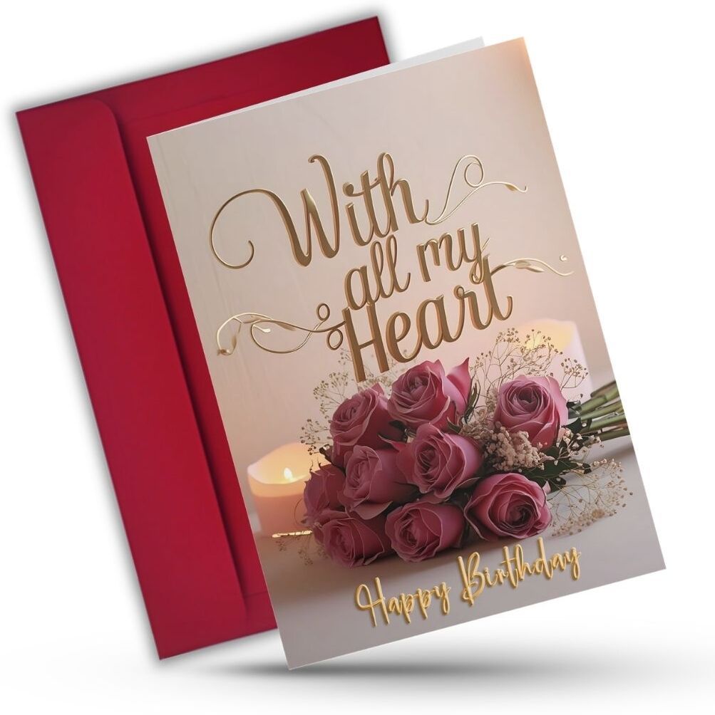 aanyacentric Printed Love Birthday Card 5.8x8.3inch Printed Wishes Inside with Envelope Greeting Card-picture-14