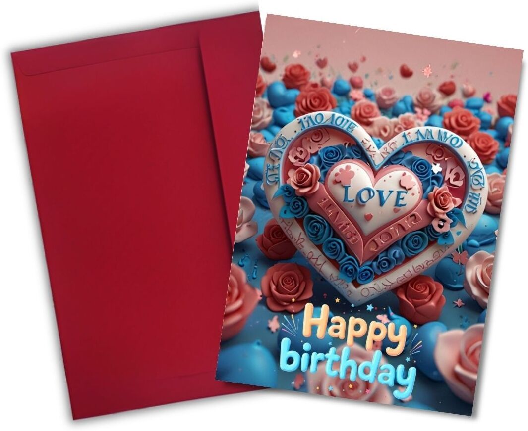 aanyacentric Printed Love Birthday Card 8.3x11.7inch Printed Wishes Inside with Envelope Greeting Card-picture-26