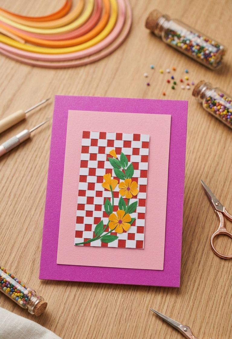 lapis moon Handmade card made with Ribbon for any occasion friendship day Birthday Greeting Card-picture-11