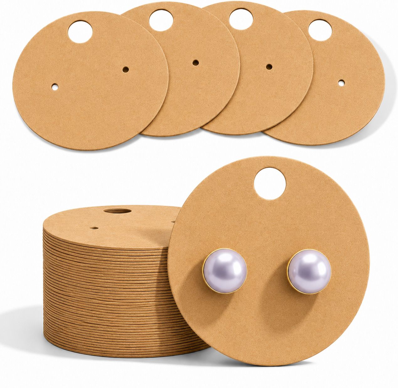 festiko Round Earring Display Cards, 4 CM Jewellery Holder Cards Business Card-picture-26