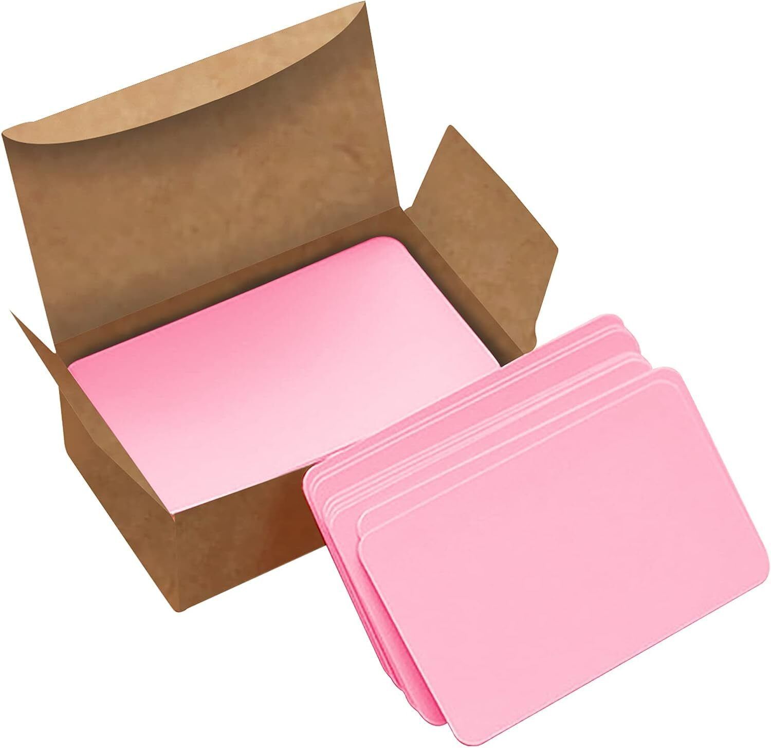 FESTIKO Small Blank Index Cards 3.5 x 2 Inches Premium Cardstock (100, Pink) Business Card-picture-13