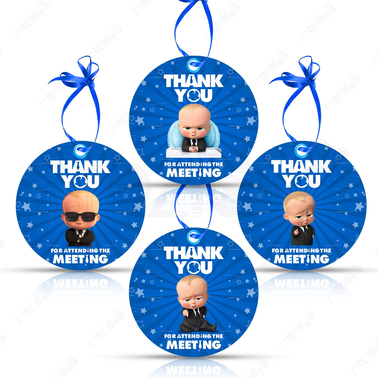zyozique Boss Baby Theme Thank You Tags, Boss Baby Thank You Label Tags for Birthday Greeting Card-picture-13