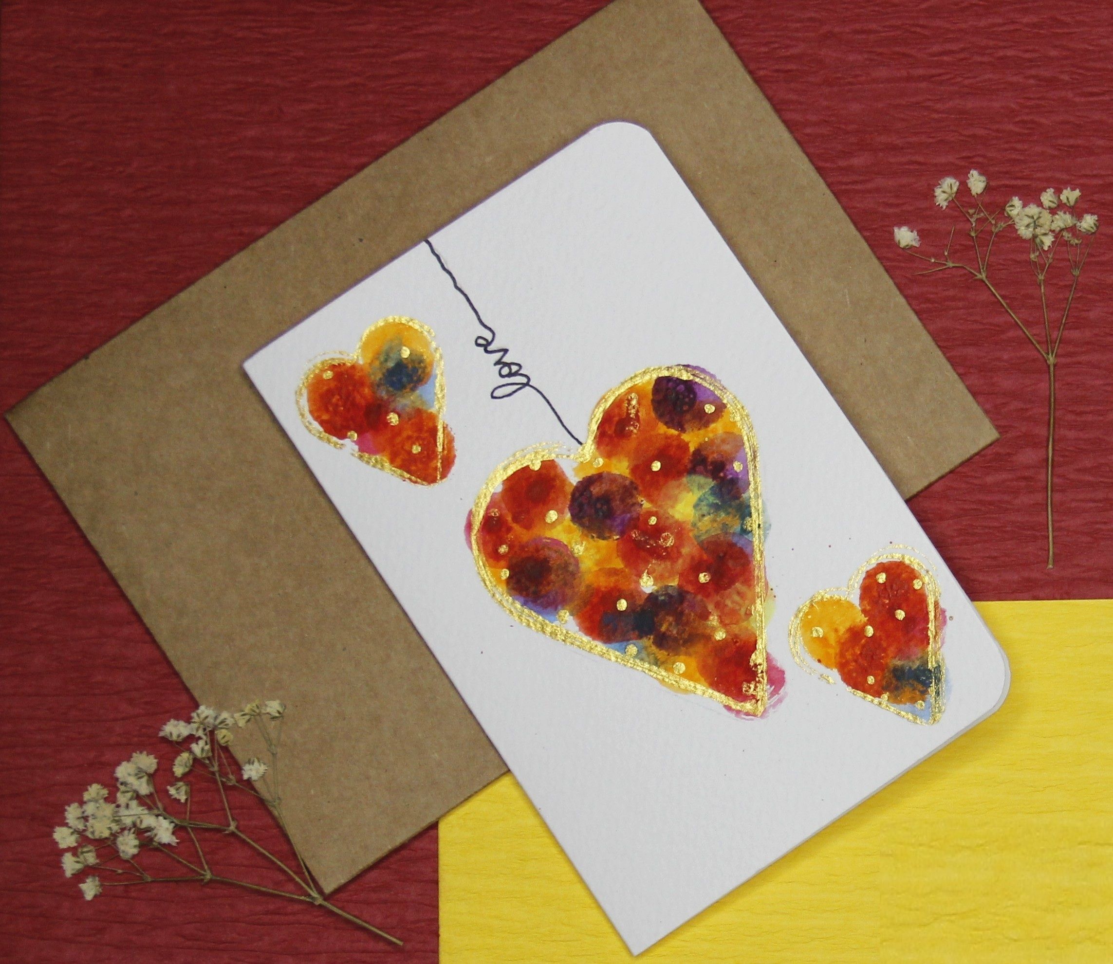 handmade for soul Multicolor Dotted Greeting Card-picture-20