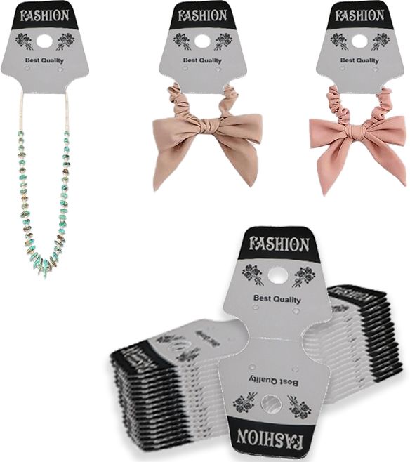 Paper Blank Necklace Card Tags for Bracelet, Robber Band(100pc)Paper Label Greeting Card