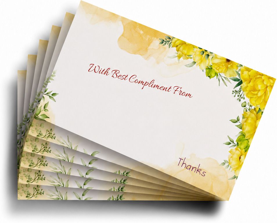 dandles Thank You Card with Elegant Design with Floral Pattern | Greeting Card Greeting Card-picture-4