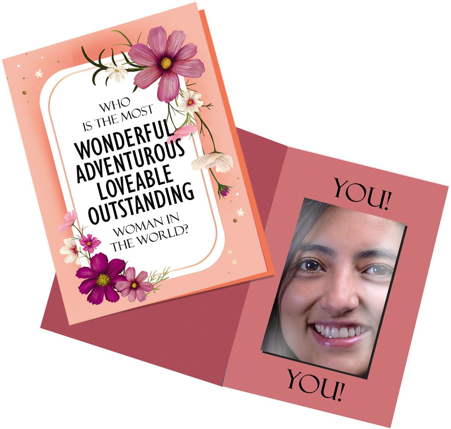 Wonderful Woman Mirror Card- Gift for Women's Day, For Mother, Sister, Wife Greeting Card