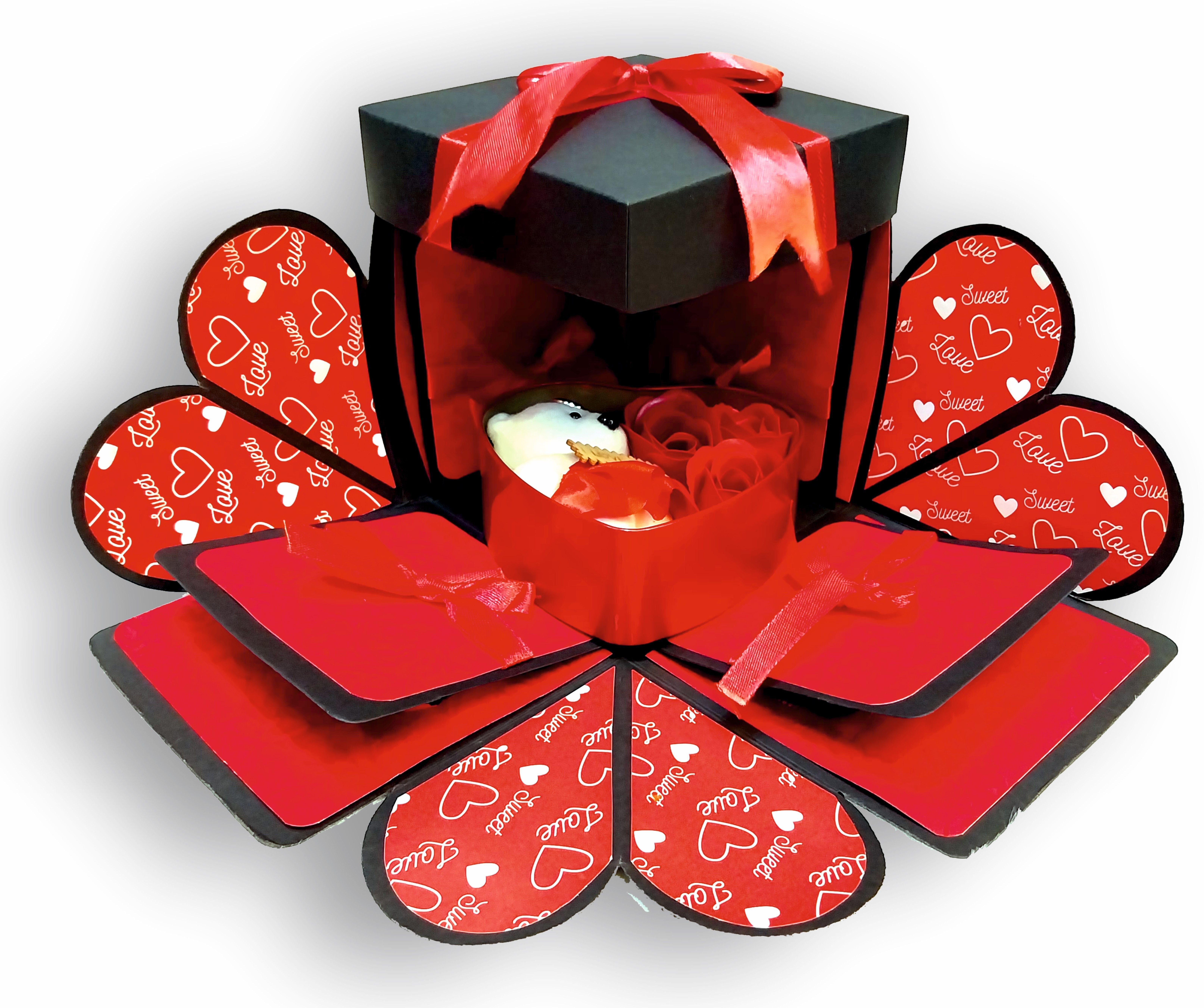 us ideal craft Explosion box for valentine ,birthday & anniversary ,gift box without chocolate Greeting Card-picture-28
