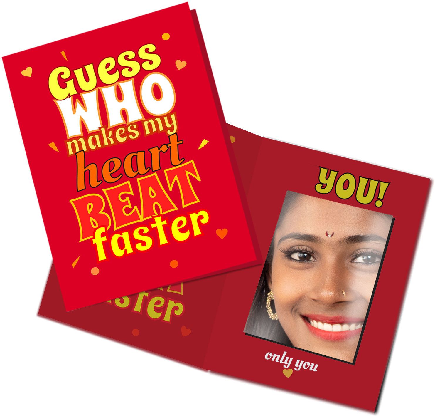 Guess Who Heartbeat Mirror Card Greeting Card