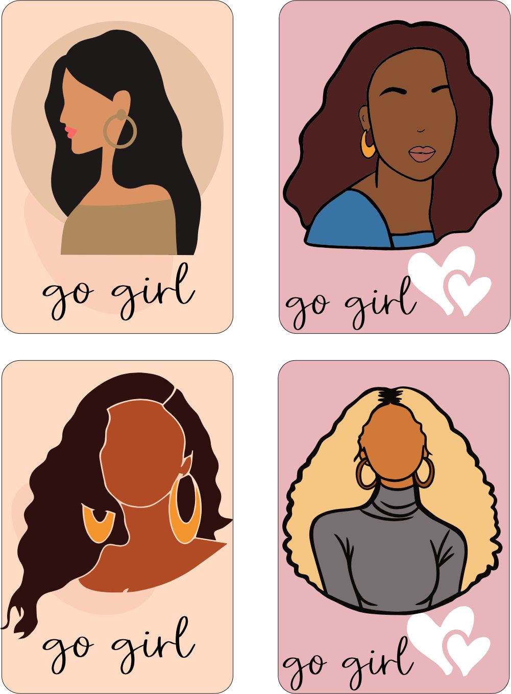 thestickermom Earring Display Cards with Girl Design – 2.5” x 3.6” –Jewelry Holder Cards Business Card-picture-24