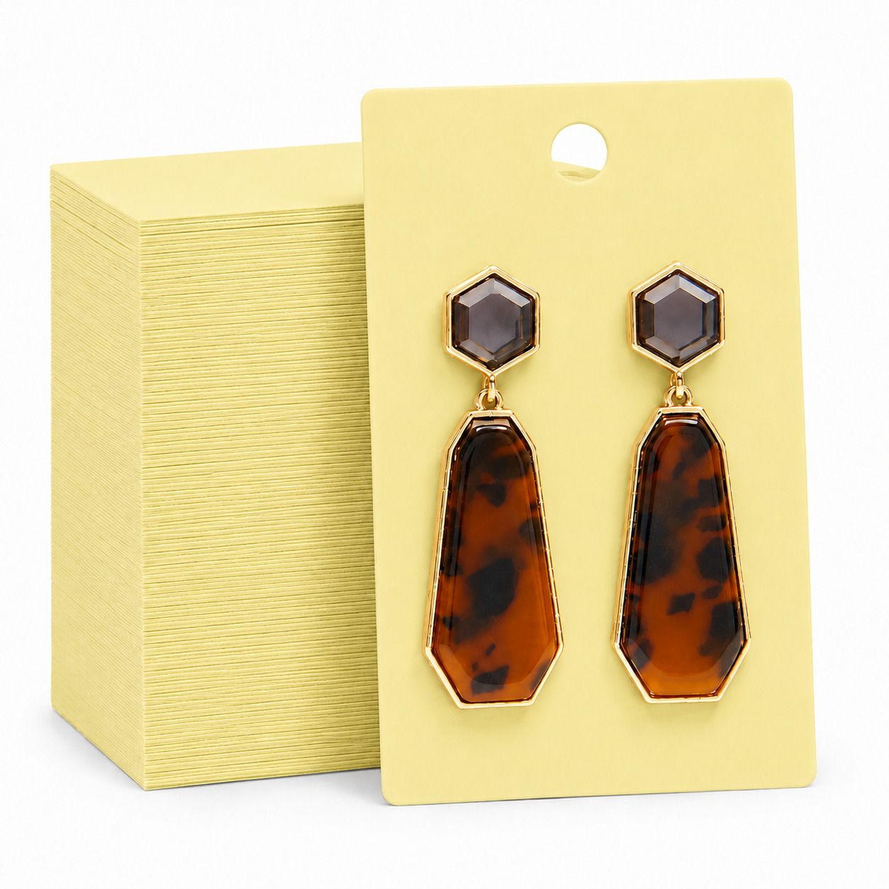 Earring Display Cards 3.5x2 Inch, 350 GSM Jewellery Holder Cards (1000 Pcs) Business Card-image-3