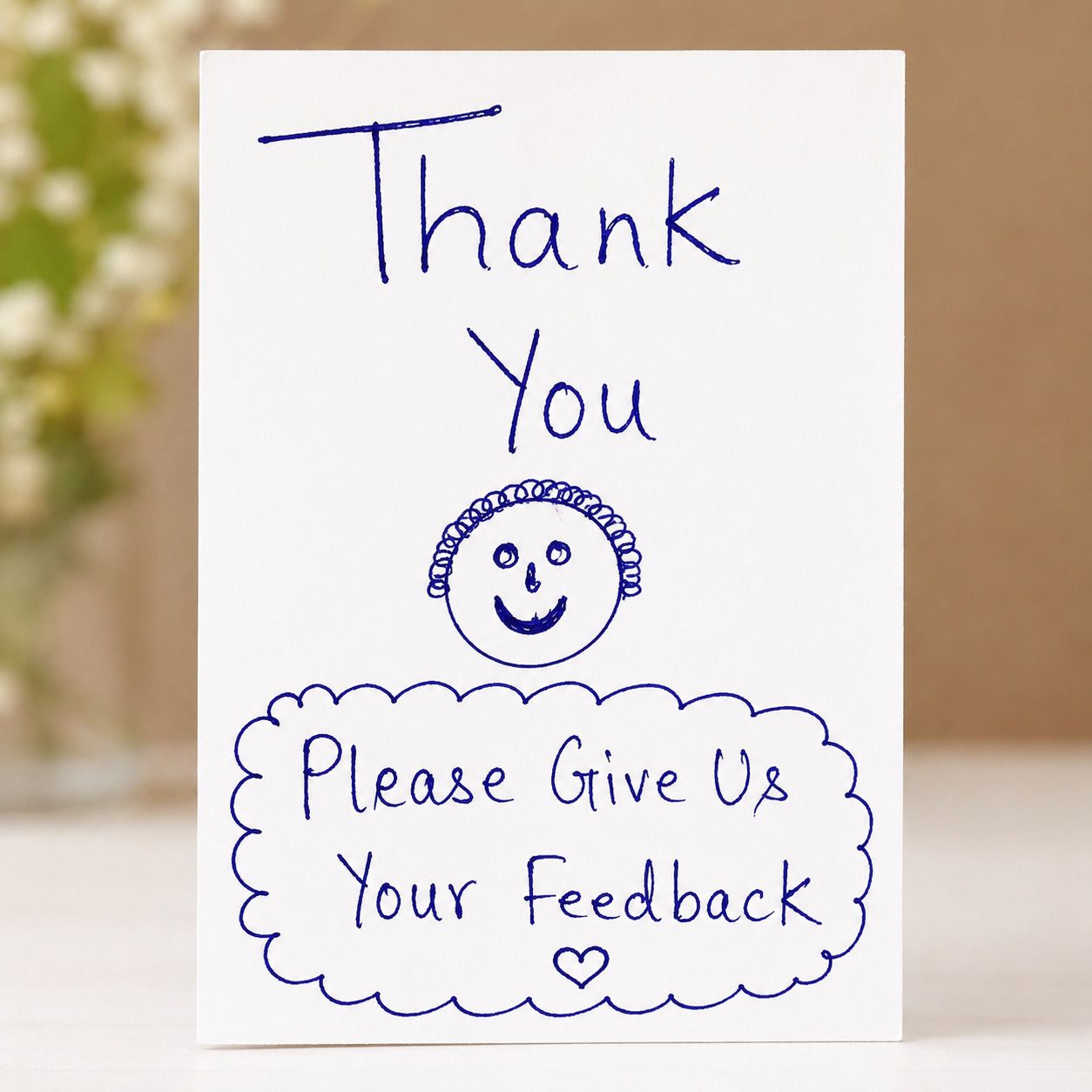 Handmade Thank You Card | Purely Handwritten Feedback Note Greeting Card-image-10