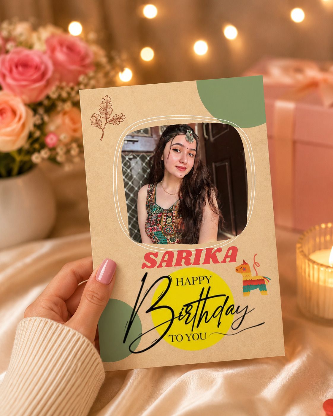 uvscreation09 Personalized Birthday Greeting Card|9x12 Inch|Custom Photo & Name Greeting Card-picture-14