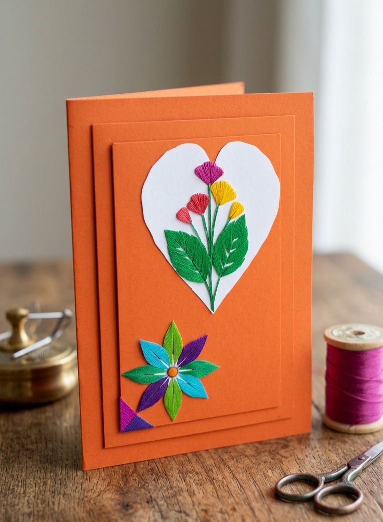 lapis moon Handmade card made with Ribbon for any occasion Friendship day Anniversary etc Greeting Card-picture-25