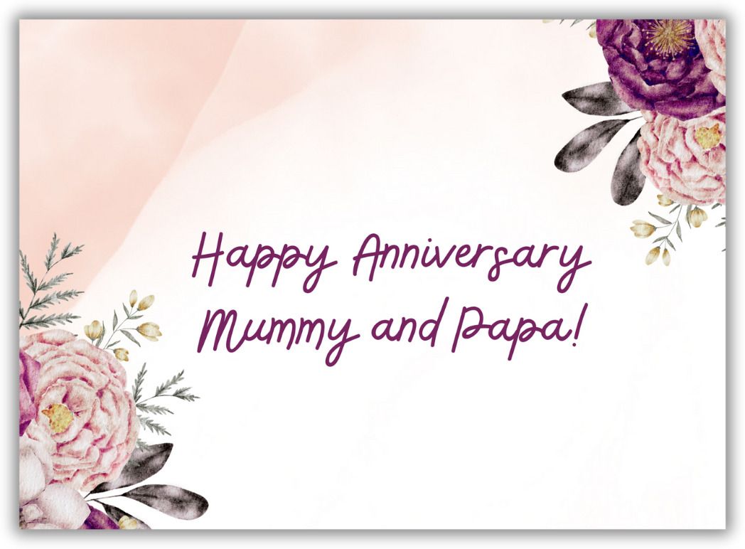 Happy Anniversary Wishes For Parents Father Mother Greeting Card-image-2