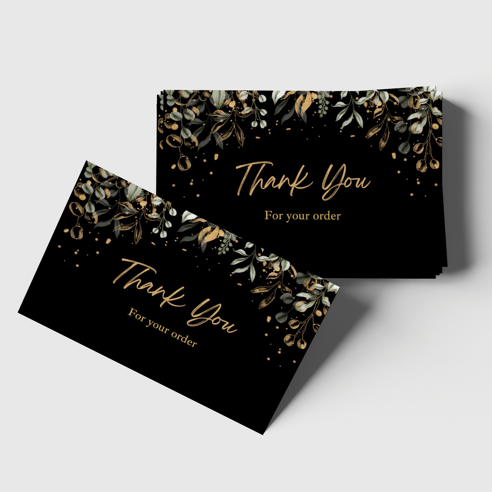 tishna Thank You Card Mini, 3x2 Inch, Leaf Design Greeting Card-picture-14