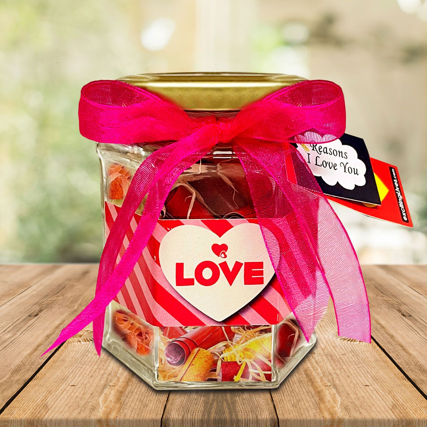 Reasons You Are My Valentines Love Messages in a Jar for Expressing Love Greeting Card