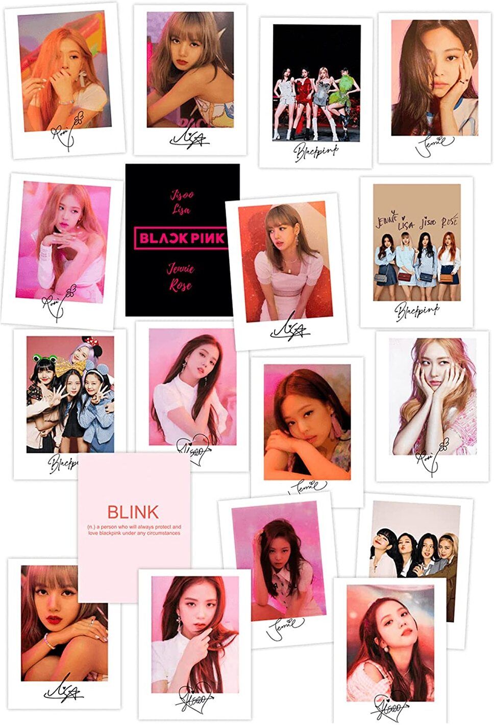 BLACKPINK PINK MARBLE PACK OF 18 MATT LAMINATED LOMO CARDS 3X4 INCH PostCard-image-39