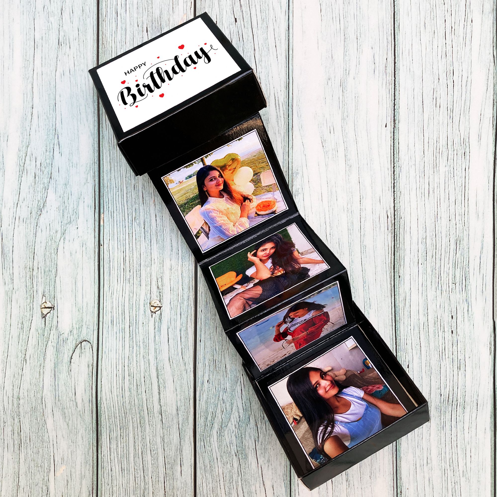 Photo Gift Box For Birthday / Photo Ladder Box For Birthday / Birthday Greeting Card