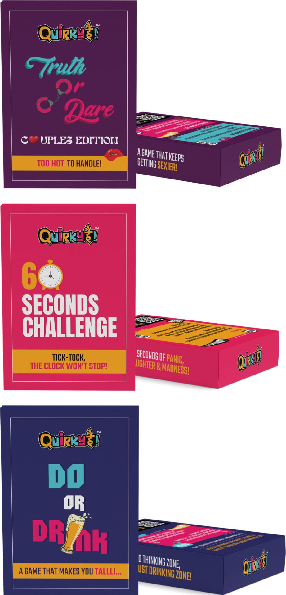 gangaur enterprises Truth Or Dare Couples Edition + 60 Seconds Challenge + Do Or Drink - 3 Games Set Post Card-picture-11