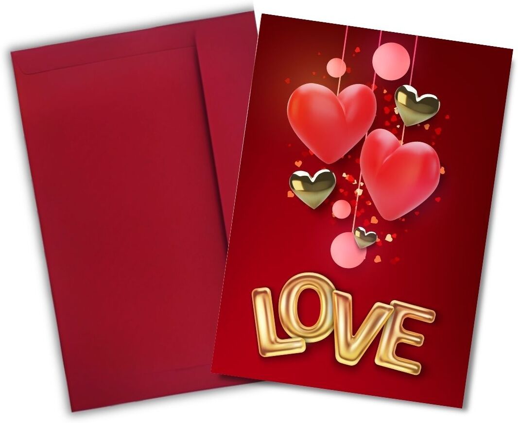 Love Card 8.3x11.7inch for Husband Wife Girlfriend Boyfriend with Envelope Greeting Card-image-19