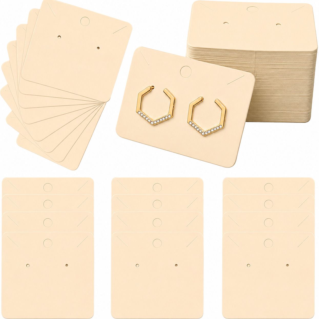 festiko Earring Display Cards 350 GSM for Studs (200 Pcs, 2.5x3.5 cm) Business Card-picture-17
