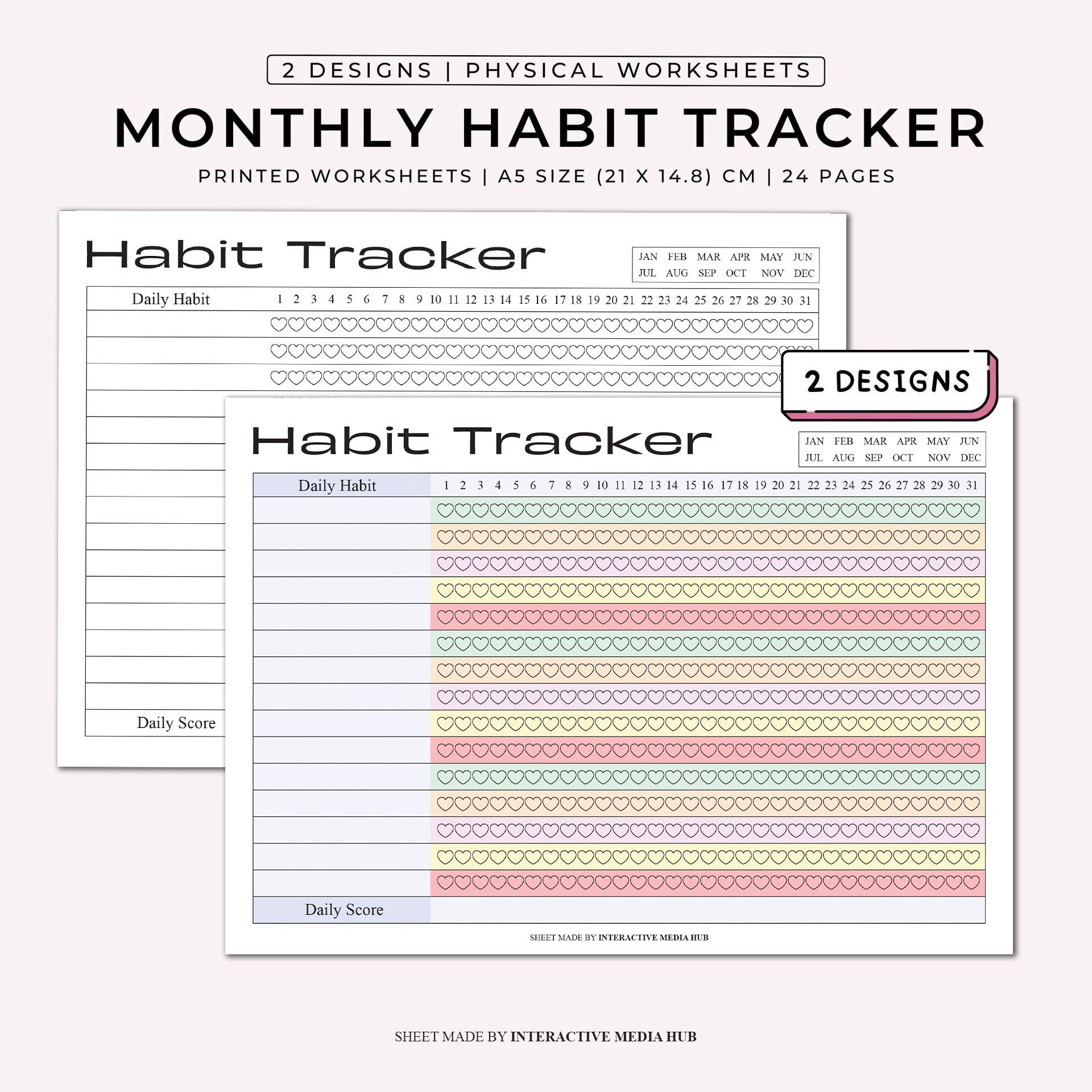 Habit Tracker Monthly Post Card-image-10