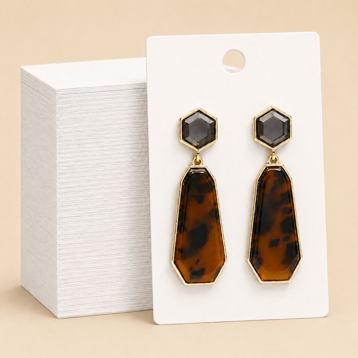 Earring Display Cards 3.5x2 Inch, 350 GSM Jewellery Holder Cards (500 Pcs) Business Card-image-34