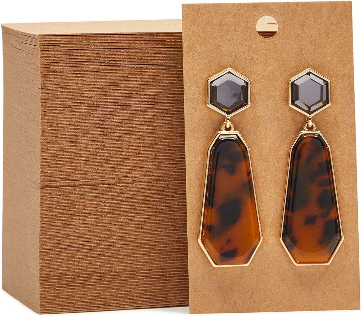 Earring Display Cards 3.5x2 Inch, 350 GSM Jewellery Holder Cards (100 Pcs) Business Card-image-30