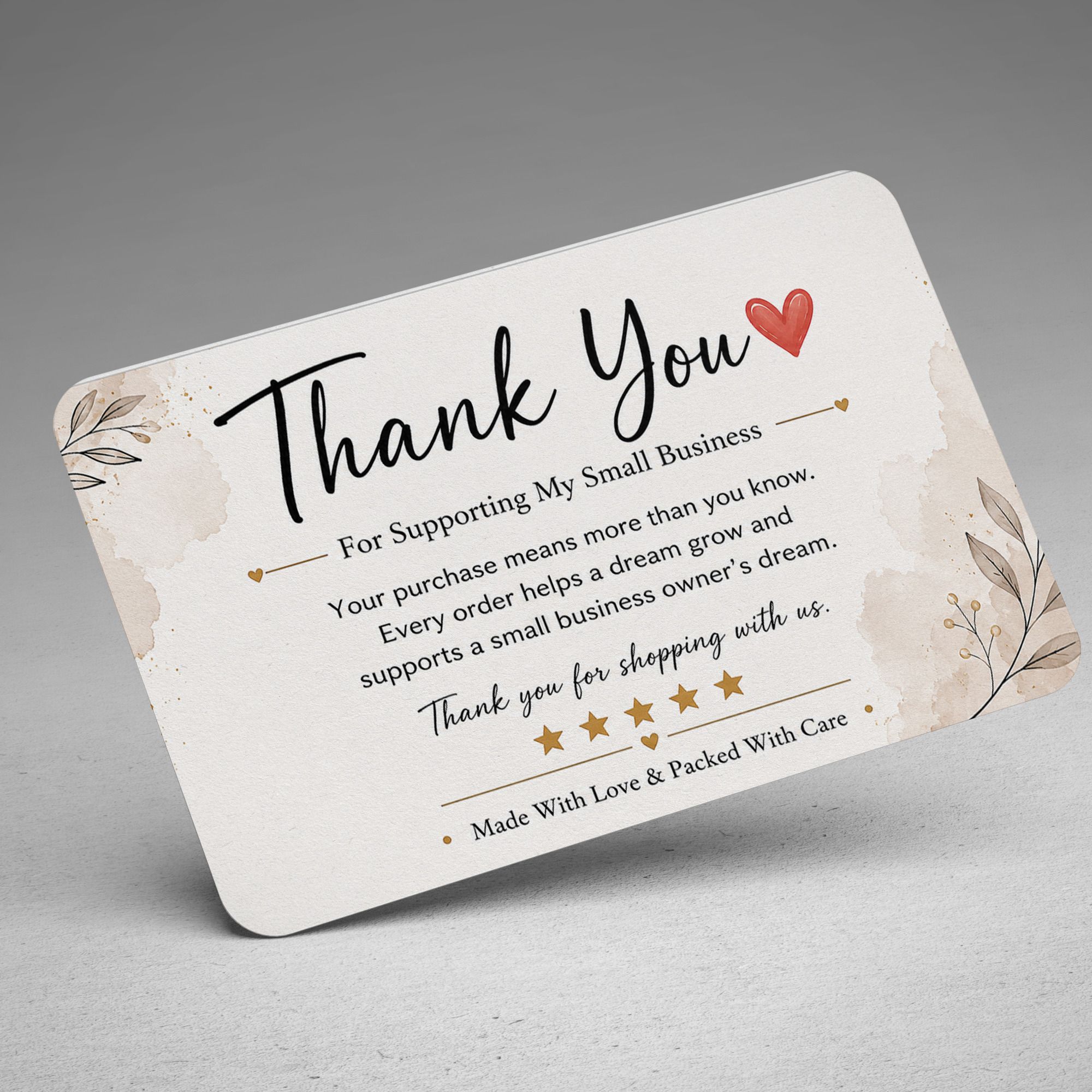 nishru Thank You Cards | Pack of 100 | Rounded Corner Thank You Cards Greeting Card-picture-47