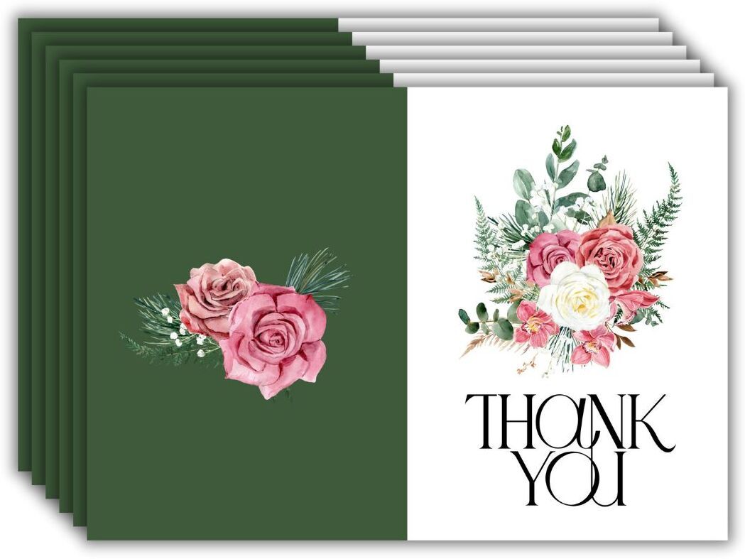 aanyacentric 6nos Thank You 4.1x5.8inches Postcard with Envelopes Greeting Card-picture-21