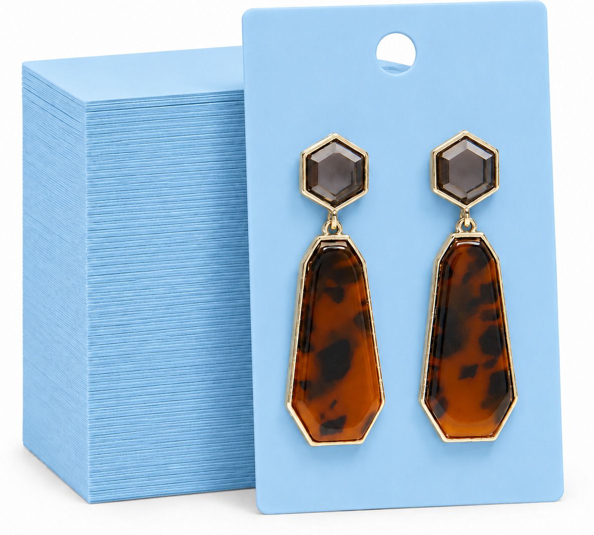 Earring Display Cards 3.5x2 Inch, 350 GSM Jewellery Holder Cards (100 Pcs) Business Card-image-32