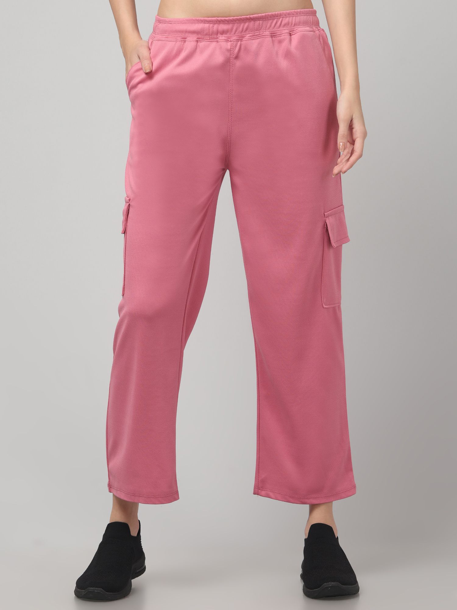 kesho fashion Women Solid Black Track Pants-picture-1