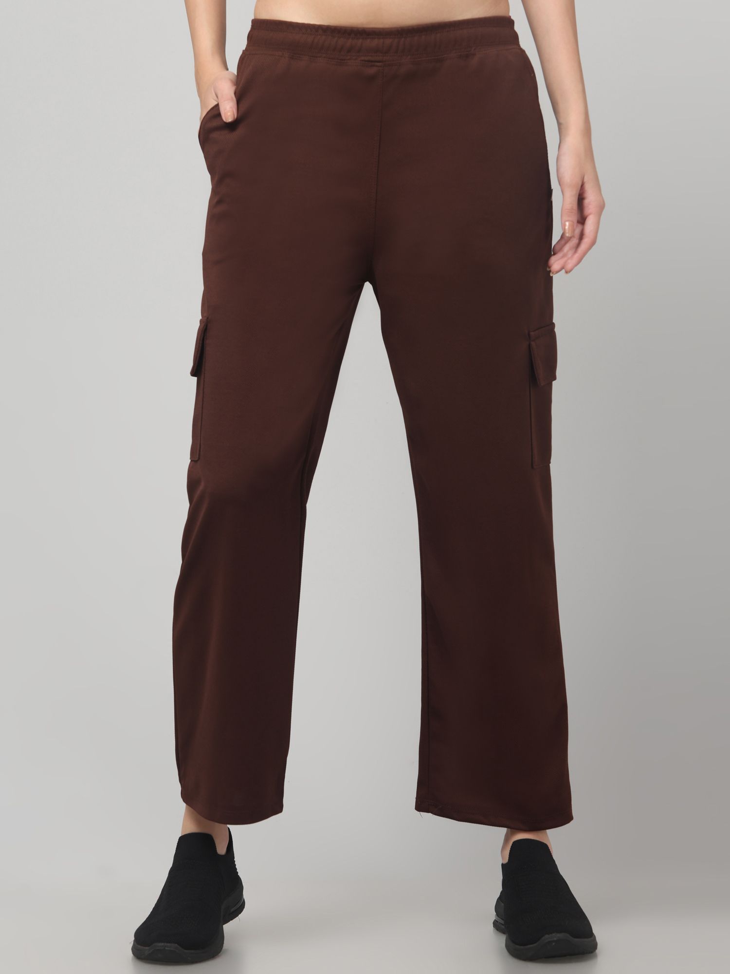 kesho fashion Women Solid Black Track Pants-picture-10