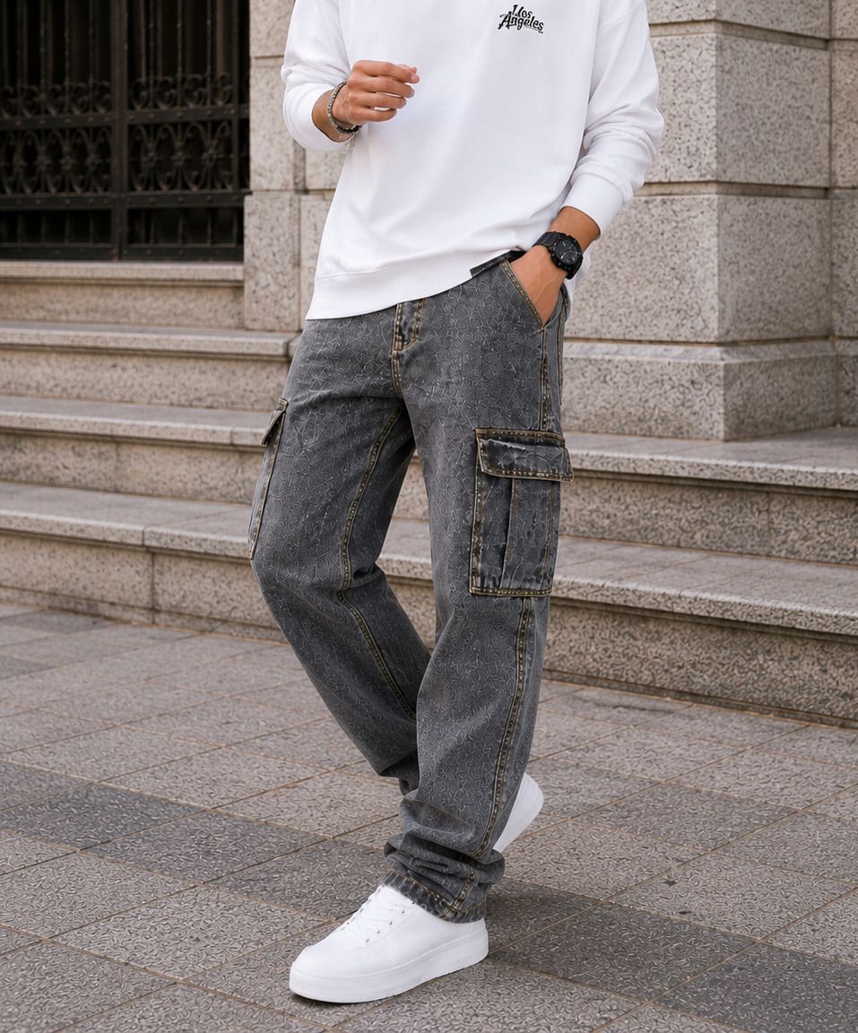 denim look Men Cargos-picture-25