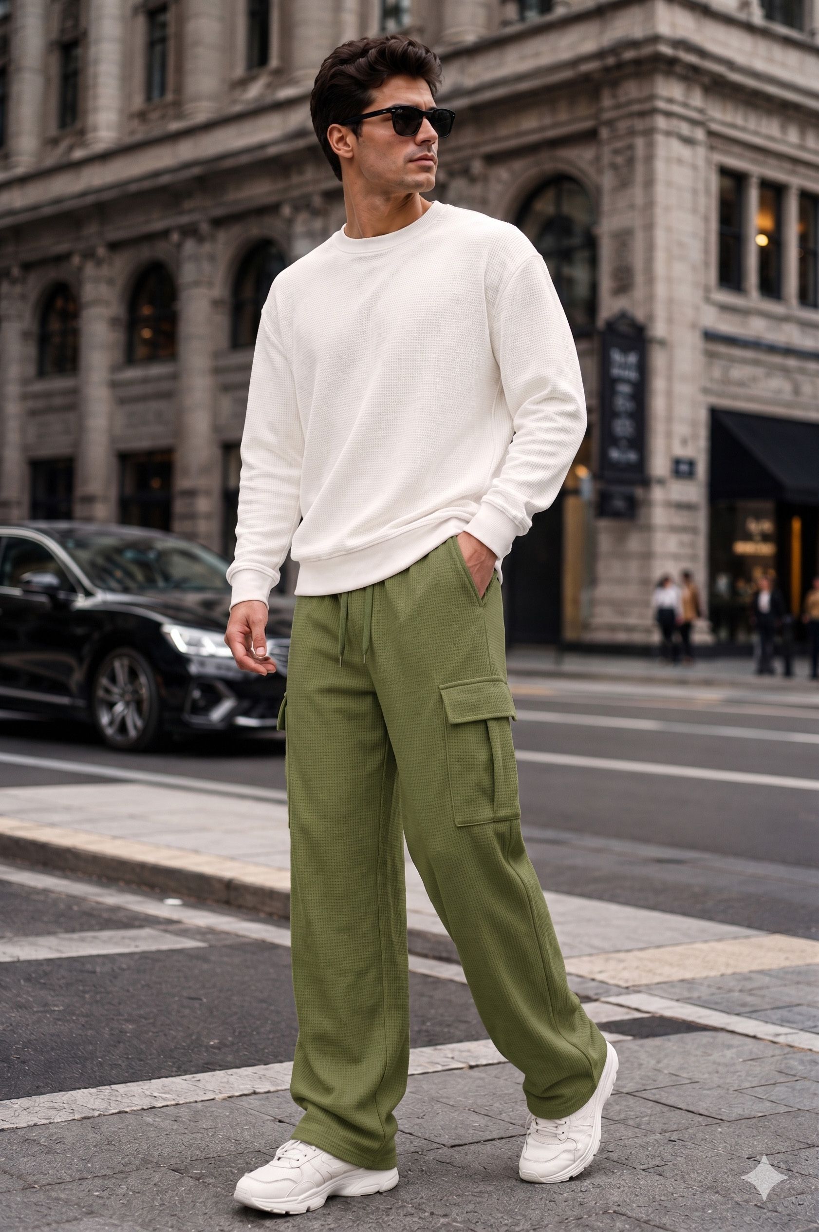 metronaut Solid Men Dark Green Track Pants-picture-31