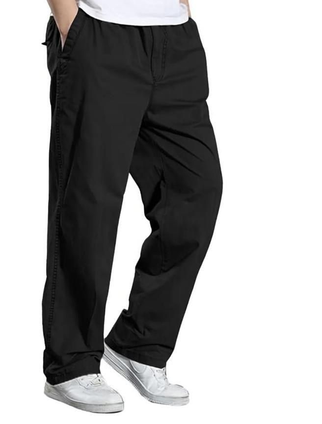 mahadev enterprise Men Loose Fit Black Pure Cotton Trousers-picture-15