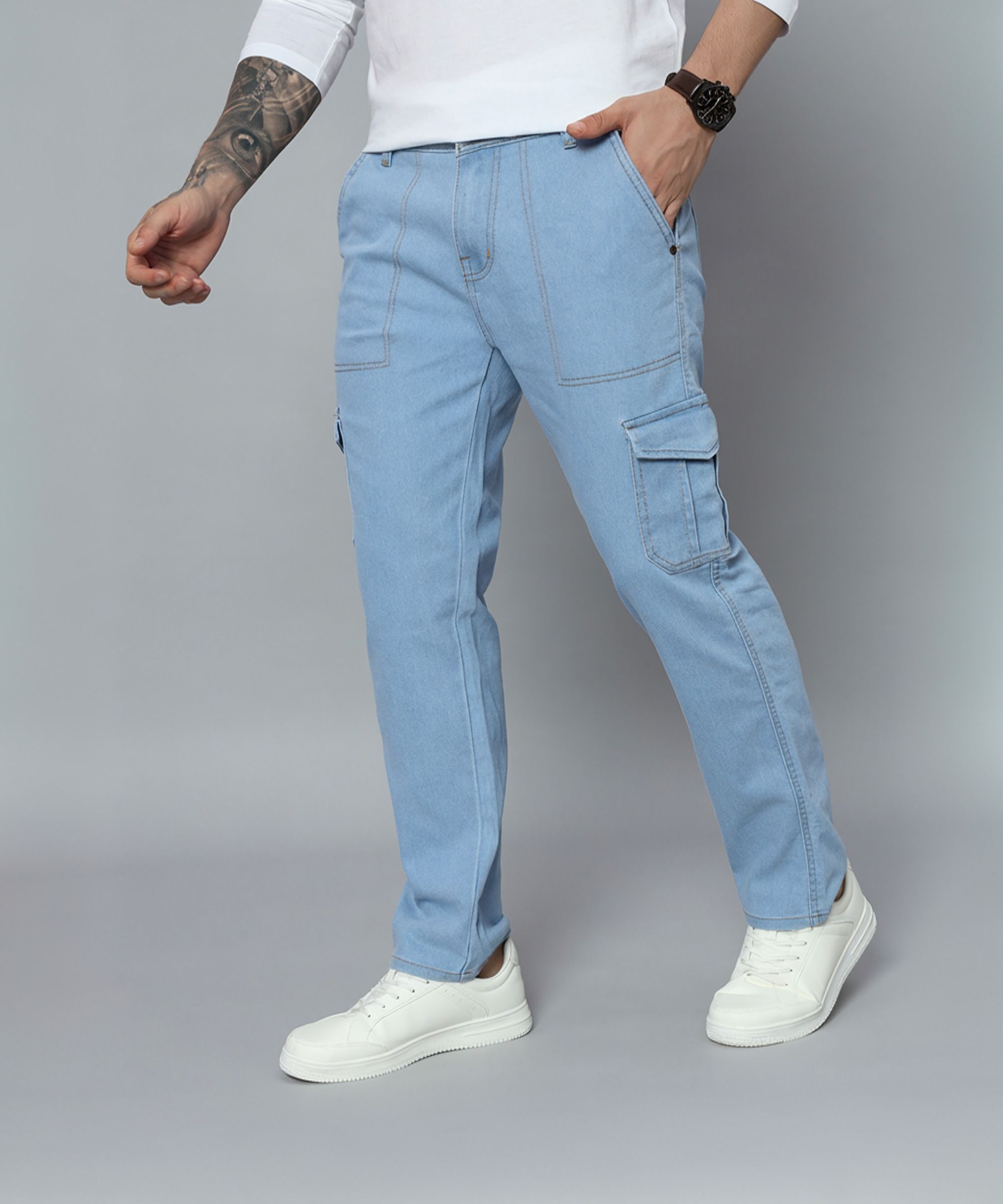 denim look Men Cargos-picture-20