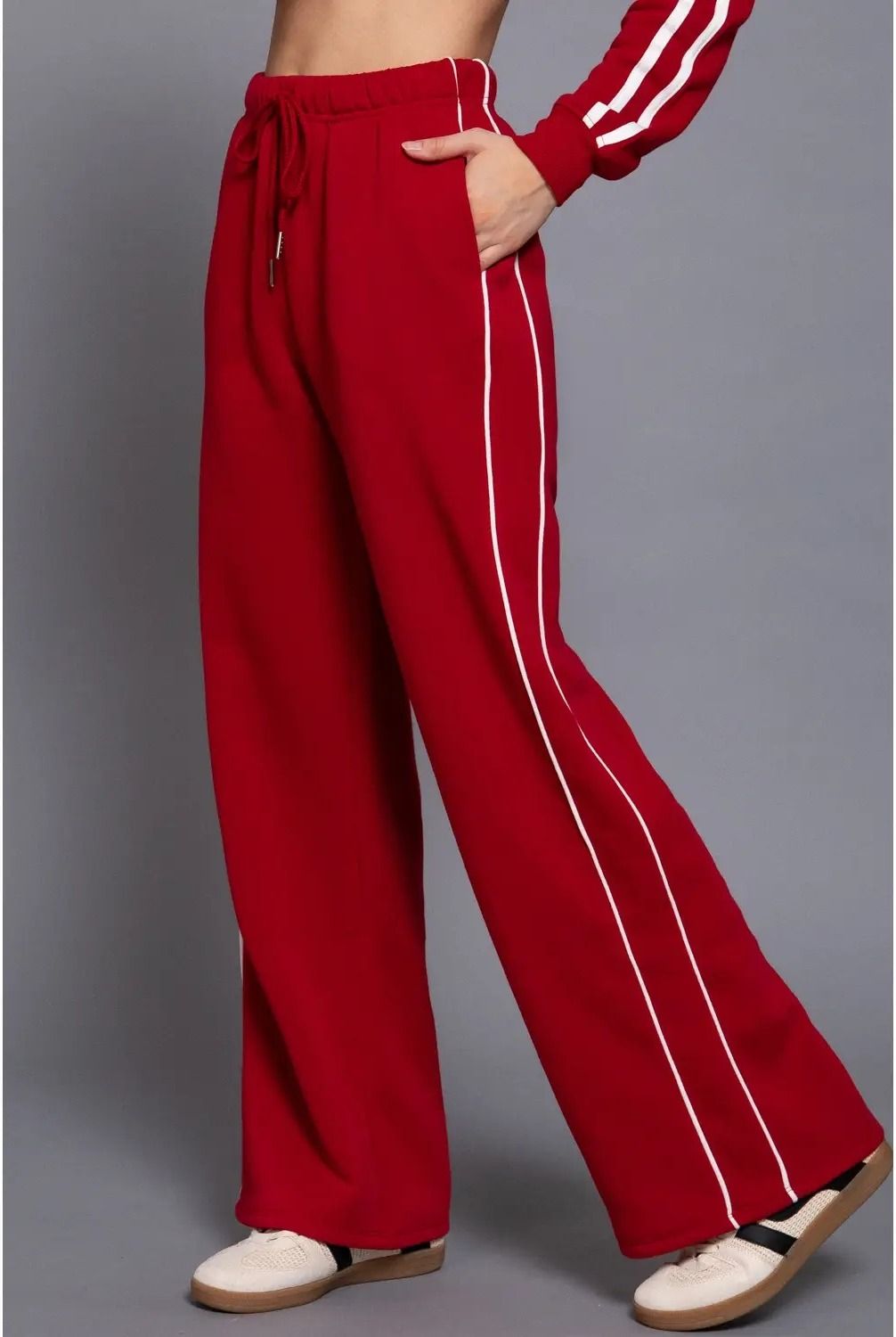 zdgarments Women Solid Red Track Pants-picture-18